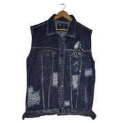 Chaleco Azul con Rotos - Unisex