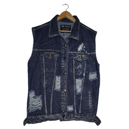 Chaleco Azul con Rotos - Unisex