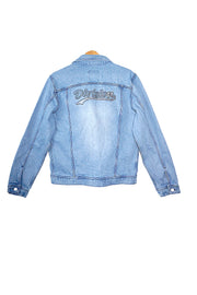 Chaqueta Azul Claro con Desgaste