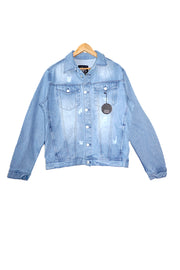 Chaqueta Azul Claro con Desgaste