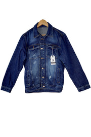 Chaqueta Azul Clasico con Desgaste