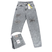 Jean MomFit Gris Claro - Mujer