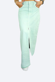 Falda Verde Menta en Jean