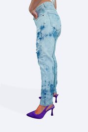 Jean Azul con Rotos Desteñido Unisex