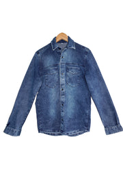 Camisa de Jean  Azul Craquelado para Hombre