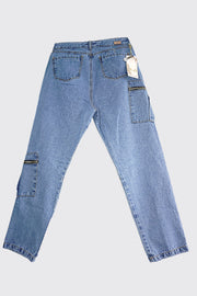 Jean Jargo Azul con Cremalleras