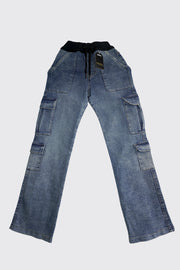 Jean Cargo Azul Petrolizado