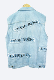 Chaleco Azul claro con Estampados