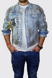 Chaqueta de Jean con Estampados
