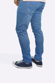 Jean Azul Claro con Desagaste para Hombre